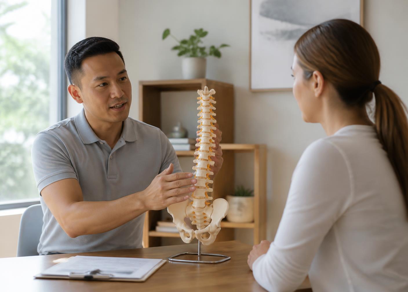 Gentle chiropractic care for a senior patient in Burleson, TX